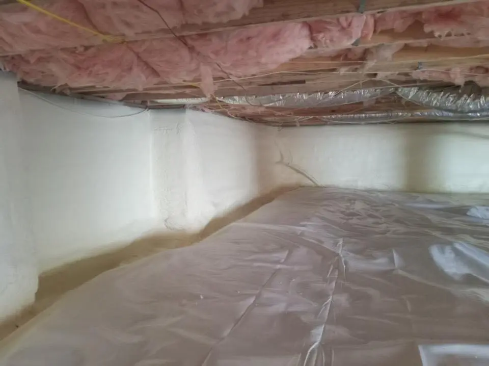 Crawl space encapsulation with closed-cell spray foam for Spray Foam Roofing in La Crosse